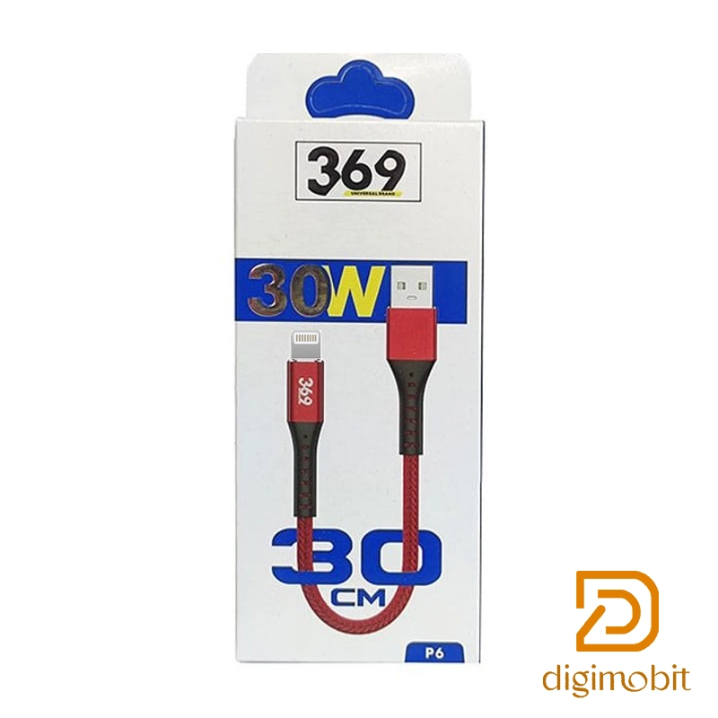کابل پاوربانکی USB to Lightning برند 369 مدل P6