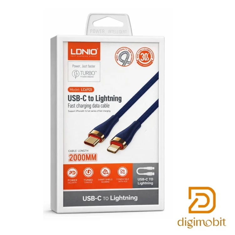 کابل USB-C to Lightning الدینیو مدل LC692i